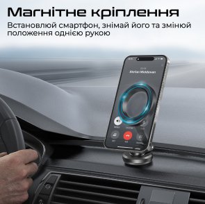 Кріплення для мобільного телефону Promate MagHoop-HG Black (maghoop-hg.black)