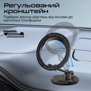Кріплення для мобільного телефону Promate MagHoop-Lite Black (maghoop-lite.black)