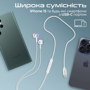Гарнітур Promate Lumibuds-c Silver
