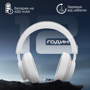 Гарнітура Promate Takt White (6959144066295)