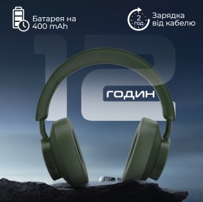 Гарнітура Promate Takt Midnightgreen (6959144066288)