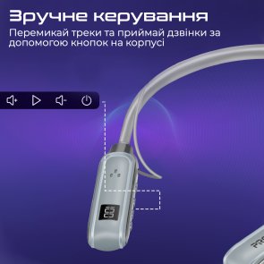 Гарнітура Promate Leap Silver (6959144064291)