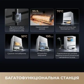 Фото: Робот-пилосос Dreame Aqua 10 Ultra Roller Complete White (RLH71DE-1-wh) № 15 | KTC