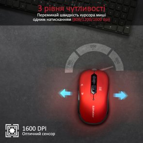 Миша Promate Slider Red (6959144054728)