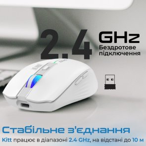 Мишка , оптична бездротова Promate kitt.white