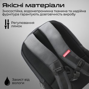 Рюкзак для ноутбука Promate Satchel-bp Black (6959144062624)