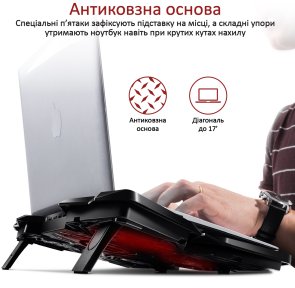 Підставка для ноутбука Promate Airbase-3 Black (6959144032023)