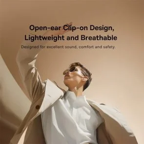 Фото: Навушники Baseus Bass 15 Clip Open-Ear TWS white (A00079500223-00) № 7 | KTC