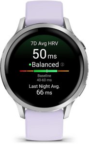 Смарт годинник Garmin Venu 4 - 41 mm Silver with Periwinkle Silicone Band (010-03013-01)