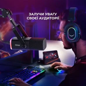 Фото: Мікрофон Fifine AM8TW USB/XLR White № 10 | KTC