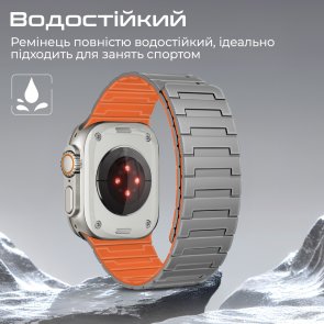 Ремінець Promate for Apple Watch 42/44/45/49mm - Magband-MS Grey (6959144067353)
