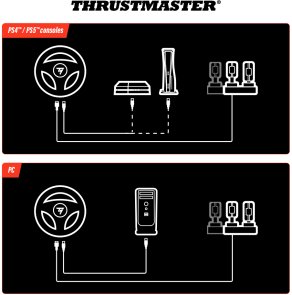 Кермо Thrustmaster T98-P Ferrari 296 GTB з педалями для PC/PS4/PS5