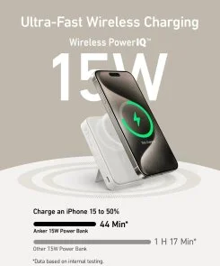 Фото: Батарея універсальна Anker MagGo 10000mAh 27W Qi2 15W White (A1654G21) № 4 | KTC