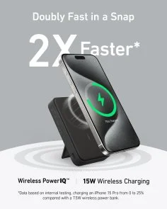 Фото: Батарея універсальна Anker MagGo 10000mAh 27W Qi2 15W Black (A1654G11) № 3 | KTC
