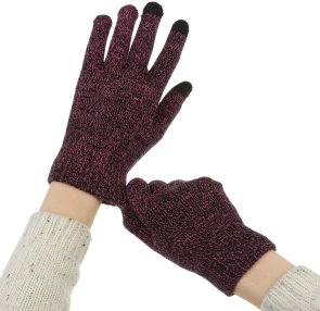 Рукавички для сенсорних екранів ArmorStandart Melange Purple/Black size L (ARM59868)