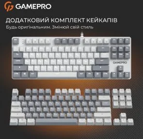 Фото: Клавіатура GamePro Genesis Metallic MK110W Red Switches White № 15 | KTC