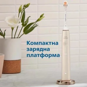 Фото: Електрична зубна щітка Philips Sonicare DiamondClean Prestige 9900 Series Cream + Travel case (HX9992/11) № 14 | KTC