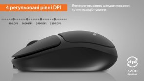 Миша Real-EL RM-335W Wireless Black (EL123200055)