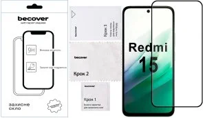Фото: Захисне скло BeCover for Xiaomi Redmi 15 - Black (713905) № 4 | KTC