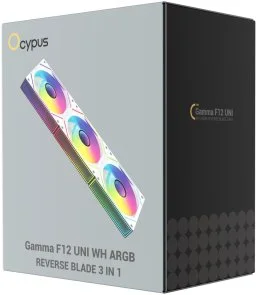 Фото: Кулер Ocypus Gamma F12 UNI ARGB Reverse Blade White 3pcs (GAMMA-F12-WH3AM01U-GL) № 7 | KTC