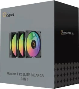 Фото: Кулер Ocypus Gamma F12 Elite ARGB Black 3pcs (GAMMA-F12-BK3AM00E-GL) № 8 | KTC