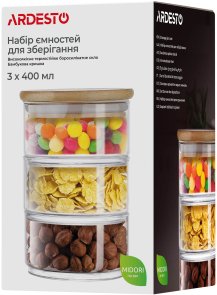 Набір банок Ardesto Midori 3x400ml (AR1203CB)