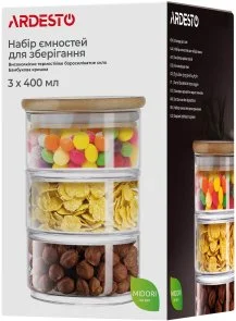 Фото: Набір банок Ardesto Midori 3x400ml (AR1203CB) № 4 | KTC