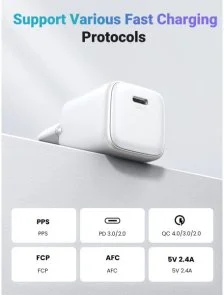 Фото: Зарядний пристрій UGREEN X512 GaN PD 20W White (55554) № 4 | KTC