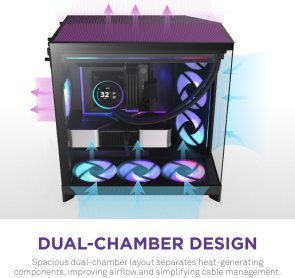 Корпус NZXT H9 Flow RGB+ Black with window (CM-H92FB-P1)