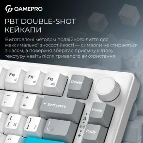 Фото: Клавіатура GamePro Asgard Yord MK266WH WL/BT/USB White № 15 | KTC