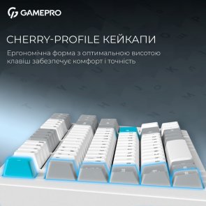 Клавіатура GamePro Asgard Ragnar MK285WH WL/BT/USB White