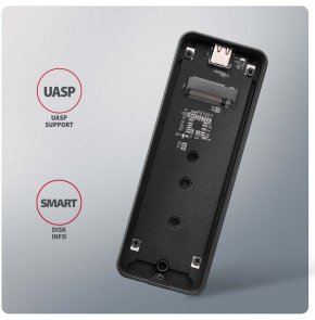 Кишеня зовнішня Axagon EEM2-20G Black