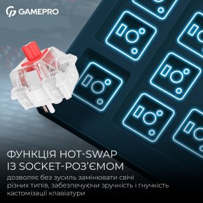 Клавіатура GamePro Asgard Drakkar MK305BL WL/BT/USB Blue