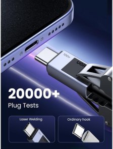 Кабель USB (Type-C/Type-C) 3м, Ugreen L512, 100W, Grey