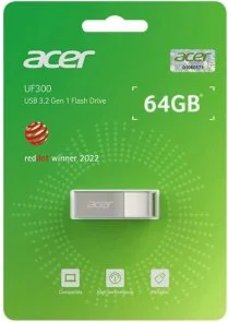 Фото: Флешка USB Acer UF300 64GB Metal Silver (BL.9BWWA.518) № 4 | KTC