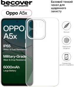 Фото: Чохол BeCover for Oppo A5x 4G/5G - Transparancy (713789) № 2 | KTC