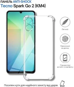 Фото: Чохол BeCover for Tecno Spark Go 2 KM4 - Anti-Shock Clear (714705) № 2 | KTC