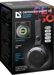 Портативна колонка Defender Enjoy 20 Black (65920)