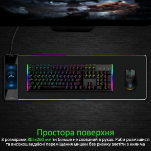 Килимок Vertux RaftPad-Qi Black (6959144051642)
