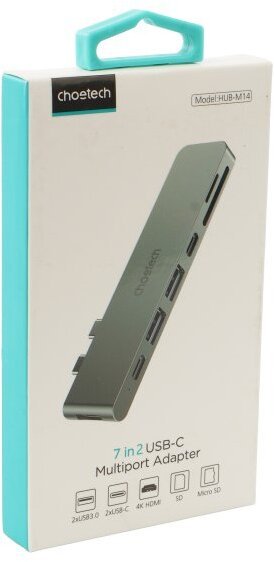 USB-хаб Choetech HUB-M14-GY-V2 7in1 for MacBook