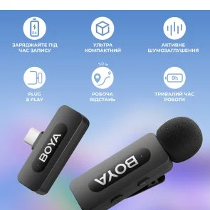 Фото: Радіосистема BOYA BY-V10 Type-C Black № 14 | KTC