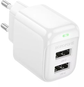 Зарядний пристрій BOROFONE BAS41A Potential 2A White (6941991113741)