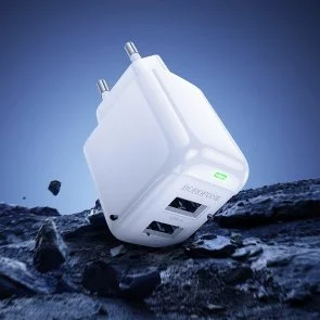 Фото: Зарядний пристрій BOROFONE BAS41A Potential 2A White with AM/MicroUSB (6941991113765) № 9 | KTC
