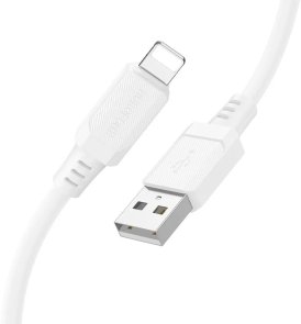 Кабель BOROFONE BX115 Lotto 2.4A AM / Lightning 1m White (6941991119637)