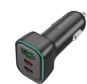 Автомобільний зарядний пристрій BOROFONE BZ28C Trophie 60W Black (6941991110870)