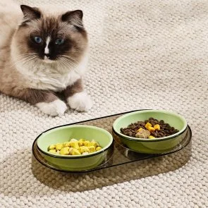 Фото: Годівниця подвійна кольорова Me&Pet Зелений (NMP28-2) № 5 | KTC