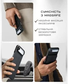 Фото: Чохол Pitaka for Apple iPhone Air - Ultra-Slim Twill Black/Grey (KI1701BA) № 5 | KTC