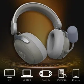Фото: Гарнітура Ajazz AHM08 Max WL/BT Grey (AHM08-MAX-GW) № 17 | KTC