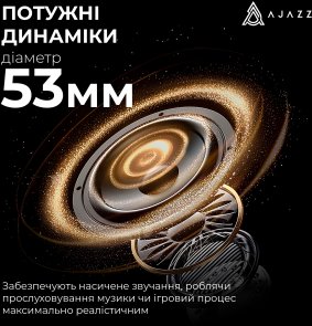 Гарнітура Ajazz AHM08 Max WL/BT Grey (AHM08-MAX-GW)