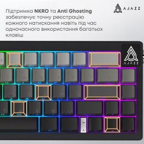Клавіатура Ajazz AK650 Day Dream Switches ENG/UKR USB Gradient Black/Grey (AK650-DD-BG)